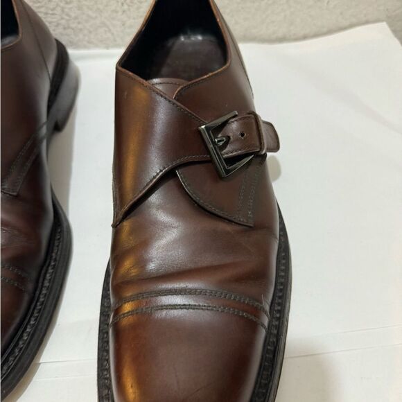 Vintage Prada Panelled Round Toe Monk Strap Derbies size 10.5 brown main image 10